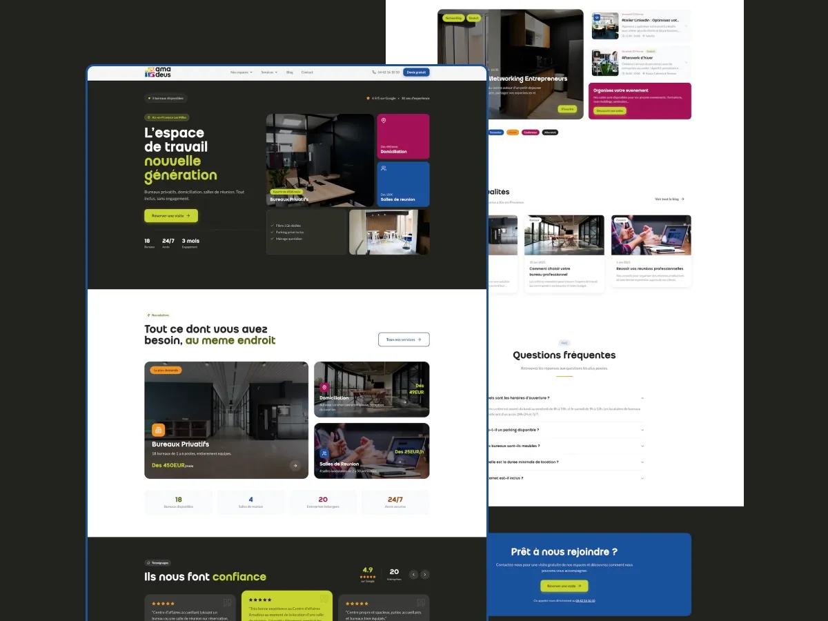 Refonte & SEO - Amadeus Centre d’Affaires