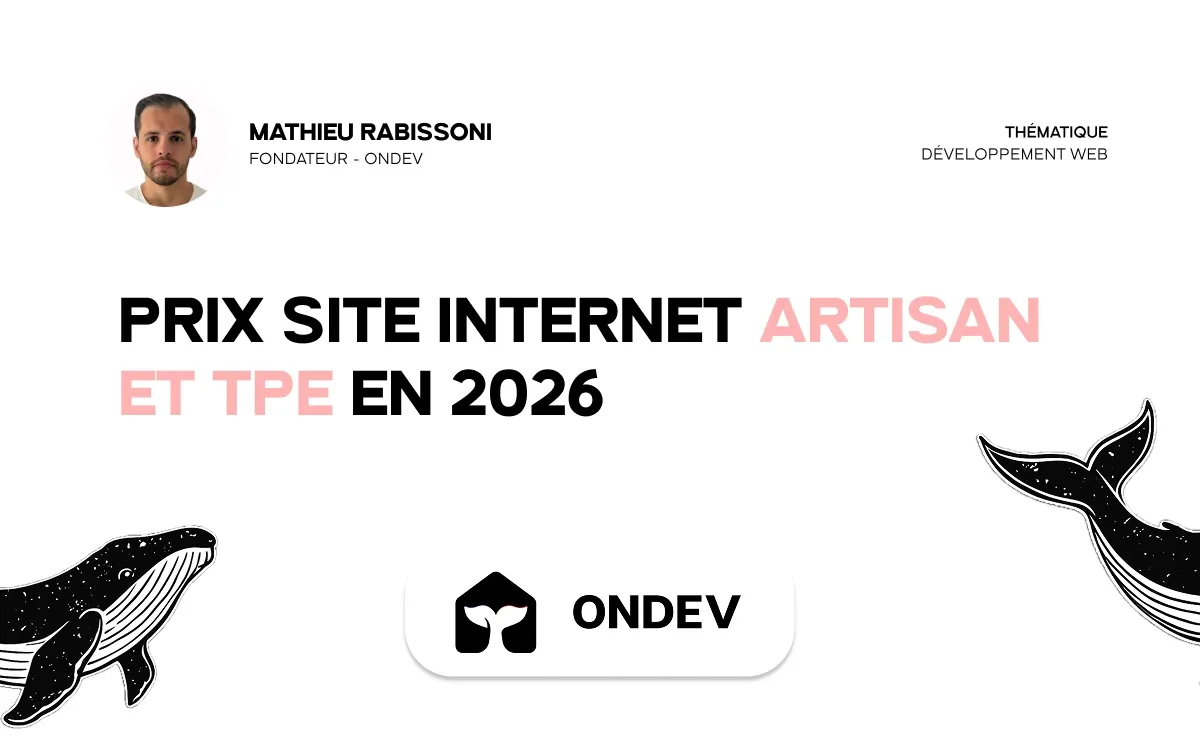 Prix site internet artisan et TPE en 2026