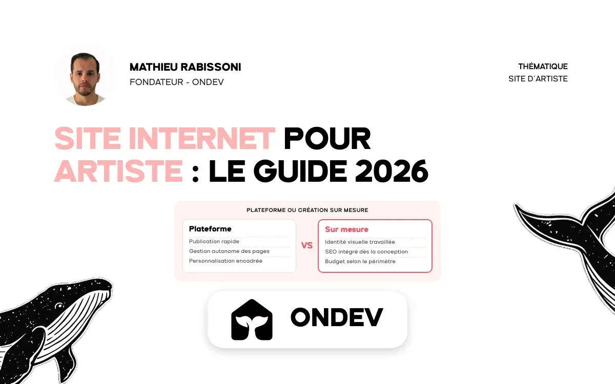 Site internet pour artiste : le guide 2026