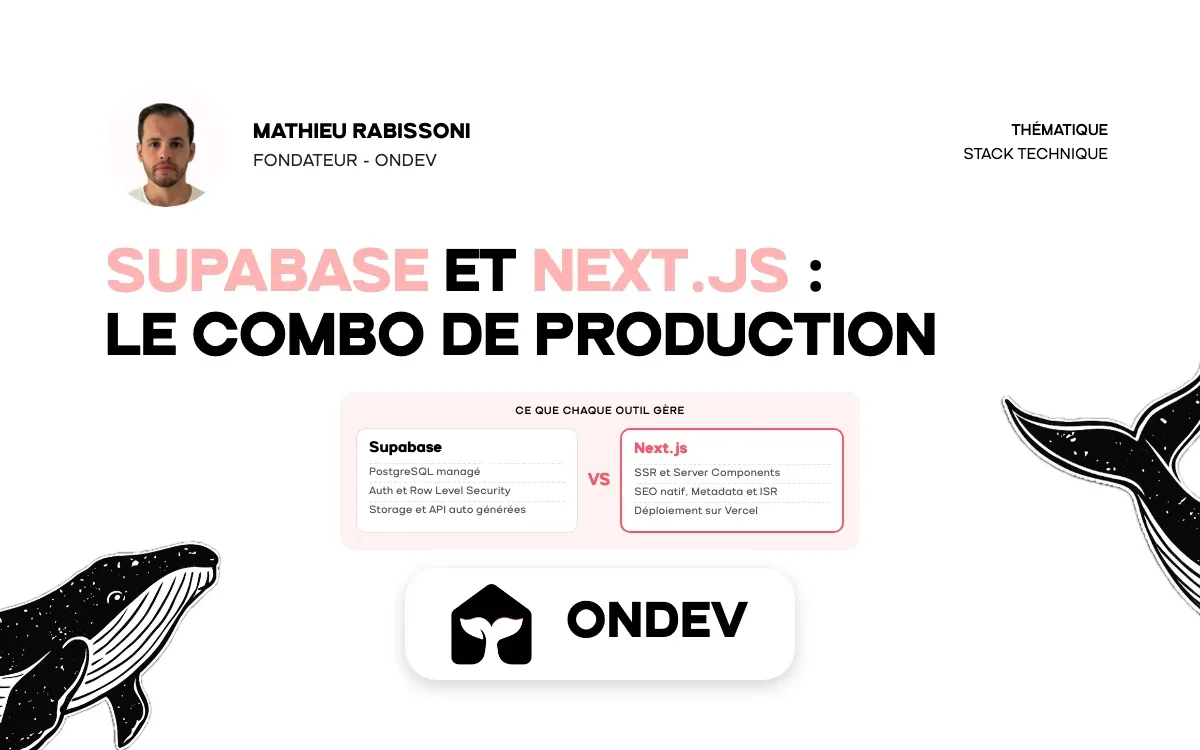 Supabase et Next.js : le combo de production