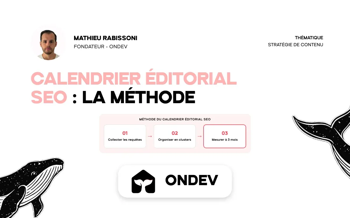 Calendrier éditorial SEO : la méthode