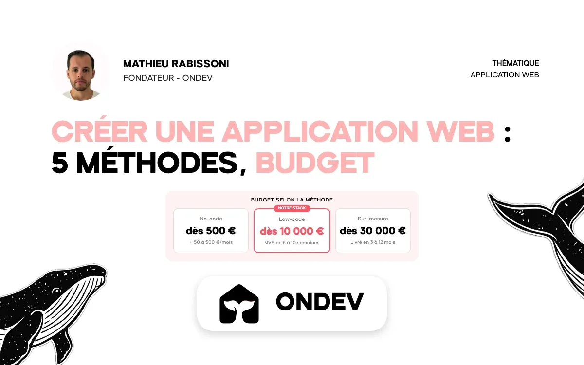 Créer une application web : 5 méthodes, budget