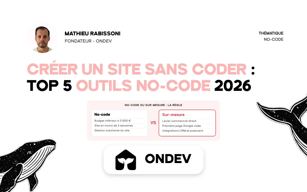 Créer un site sans coder : top 5 outils no-code 2026