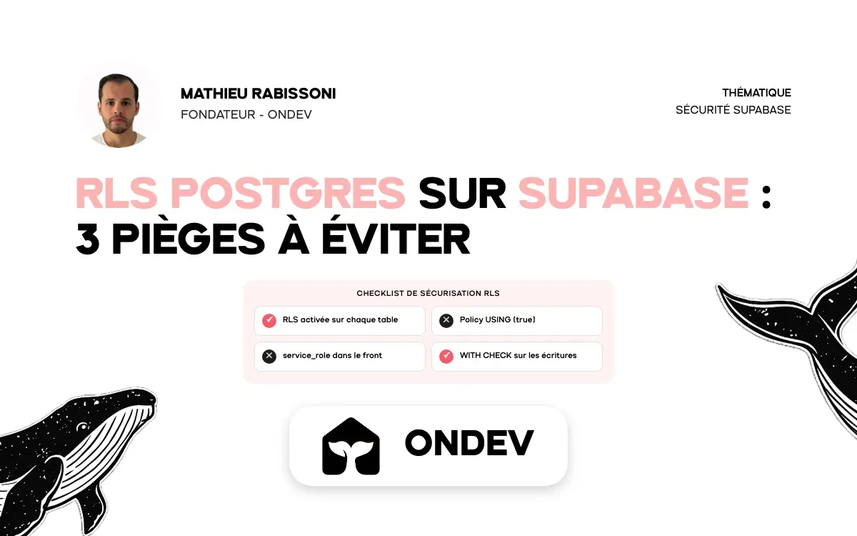 RLS Postgres sur Supabase : 3 pièges à éviter